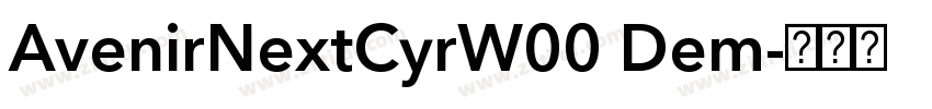 AvenirNextCyrW00 Dem字体转换